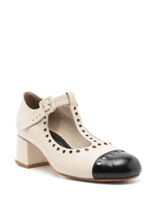 Sarah Chofakian Gabrielle leren pumps - Beige