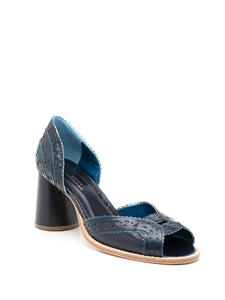 Sarah Chofakian Secret Garden pumps met open neus - Blauw