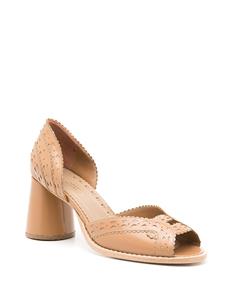 Sarah Chofakian Secret Garden pumps met open neus - Bruin
