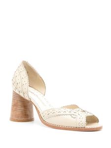 Sarah Chofakian Secret Garden uitgesneden pumps - Beige