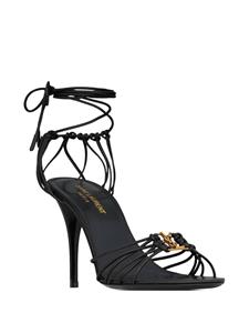 Saint Laurent Babylone 90mm leather sandals - Zwart