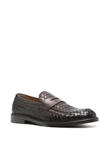 Doucal's interwoven leather loafers - Bruin