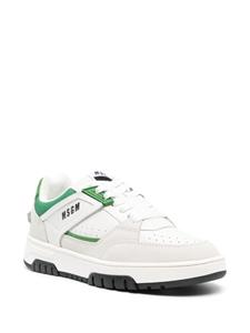 MSGM logo-print leather sneakers - Beige