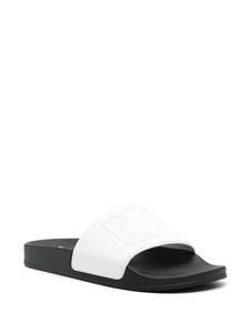 MSGM logo-embossed slides - Zwart