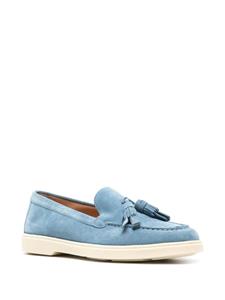 Santoni tassel-detail suede loafers - Blauw