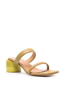 Off-White Spring 55mm leather mules - Groen