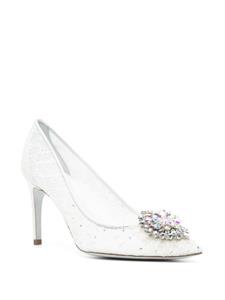 René Caovilla Cibelle pumps met kant - Wit