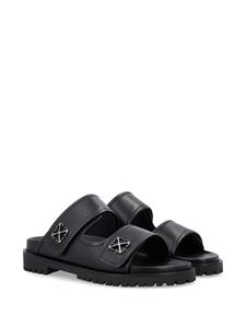 Off-White Arrows-motif leather sandals - Zwart