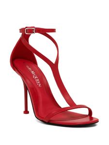 Alexander McQueen Harness 90mm leather sandals - Rood