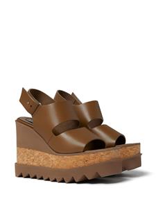 Stella McCartney Elyse sandalen met sleehak - Bruin