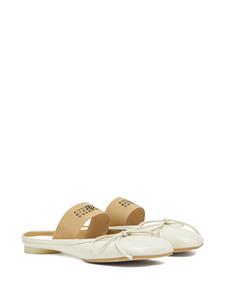 MM6 Maison Margiela Anatomic numbers-strap ballerina shoes - Wit