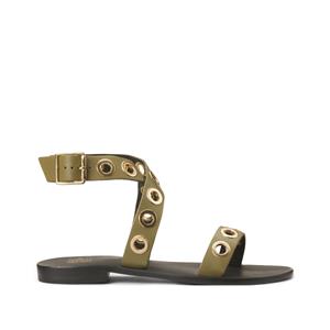 LA REDOUTE COLLECTIONS Leren sandalen met oogjes, enkelbandje