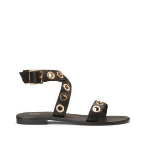 LA REDOUTE COLLECTIONS Leren sandalen met oogjes, enkelbandje