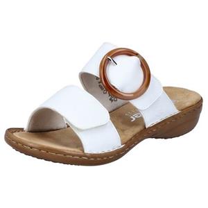 Rieker Slippers sleehak, zomerschoen, slippers met grote siergesp