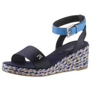 Tommy Hilfiger Sleehaksandaaltjes COLORFUL WEDGE SATIN SANDAL