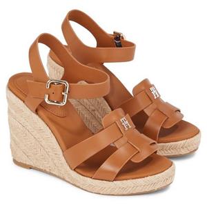 Tommy Hilfiger Sleehaksandaaltjes ESPADRILLE HIGH WEDGE LEATHER