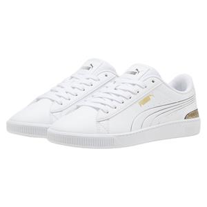 PUMA Vikky v3 Metallic Shine - maat 37 - Dames Sneakers - PUMA White-PUMA Gold-PUMA Silver