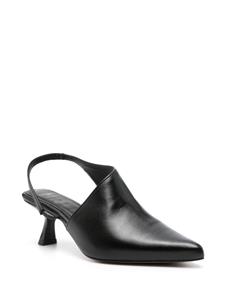 Souliers Martinez Greta 45mm leren pumps - Zwart