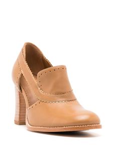 Sarah Chofakian Leren pumps - Bruin