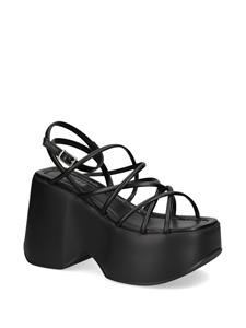 Vic Matie Sandalen met plateauzool - Zwart