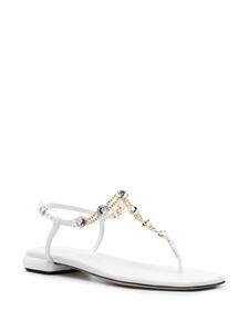 Miu Miu Sandalen verfraaid met stras - Wit