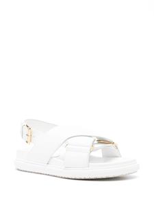 Marni Fussbett leren sandalen - Wit