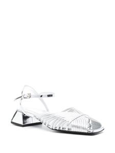 Suzanne Rae 1970s 40mm leren sandalen - Zilver