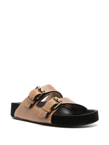 ISABEL MARANT Lennyo leren sandalen - Bruin