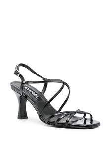 Carel Paris Tango 70mm leren sandalen - Zwart