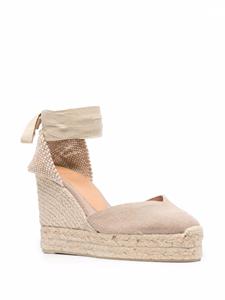 Castañer Chiara espadrilles met sleehak - Beige