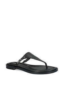 Michael Michael Kors Daniella leren teenslippers - Zwart