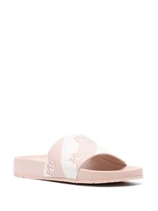 Lauren Ralph Lauren Slippers met logoprint - Roze