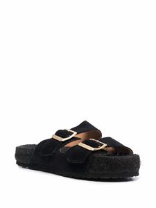 Manebi Leren slippers - Zwart