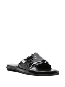 Premiata Lakleren slippers - Zwart