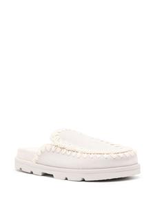 Mou Suède slippers met ronde neus - Grijs
