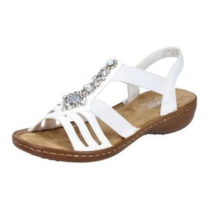 Rieker Sandalen zomerschoen, sandaal, sleehak, met decoratieve steentjes
