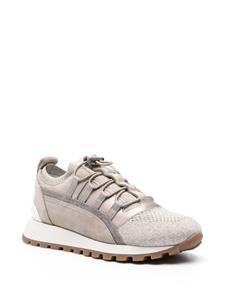 Brunello Cucinelli Monili sneakers met vlakken - Beige