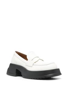 Marni Tweekleurige leren loafers - Wit