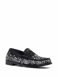 RHUDE Loafers met bandanaprint - Zwart
