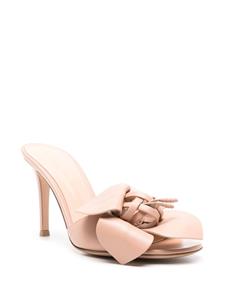 Gianvito Rossi Leren muiltjes met bloemenpatch - Roze