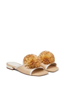 Jimmy Choo Nako muiltjes met pompon - Beige