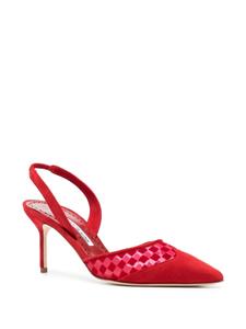 Manolo Blahnik Mingosli 70mm slingback pumps - Rood