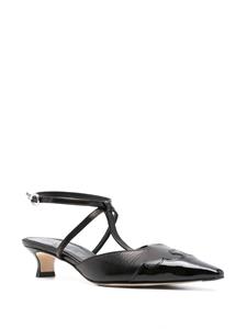 Aeyde Saga 35mm leather T-bar pumps - Zwart