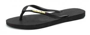 Stoute-schoenen.nl Havaianas Slim Logo Metalic Zwart HAV99
