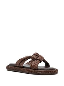 Casadei Dama Lido faux-leather sandals - Bruin