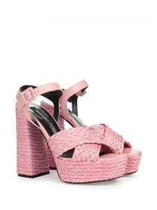 Sergio Rossi sr Seville sandalen met plateauzool - Roze