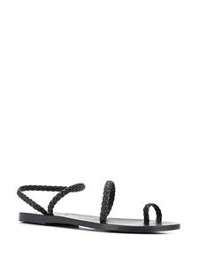 Ancient Greek Sandals Eleftheria sandalen met bandjes - Zwart