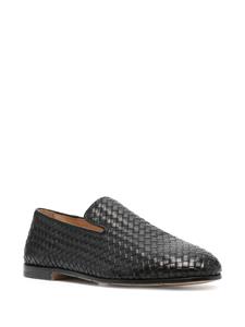 Premiata interwoven leather slipper - Zwart