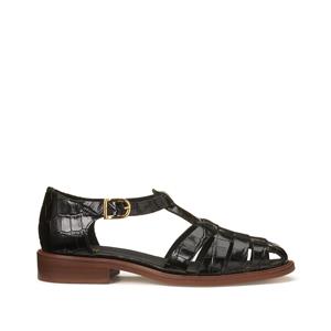 LA REDOUTE COLLECTIONS Leren sandalen in medusa-stijl, platte hak