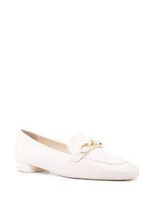 Stuart Weitzman Leren loafers met logoplakkaat - Beige